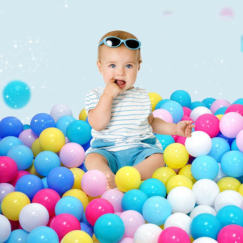 100/200Pcs Colorful Plastic Ball Pit Balls Crush Proof Ocean Ball Kids Toy Games