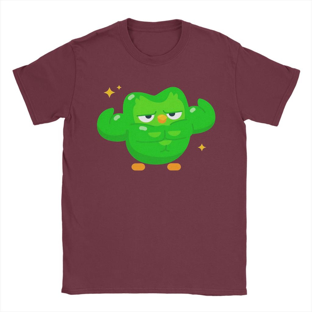 Minimalist Duolingo Funny Duolingo Meme T-Shirt Summer  Cotton T Shirts For Men's Leisure Tee Shirt Short Sleeve Y2K Fun Clothes