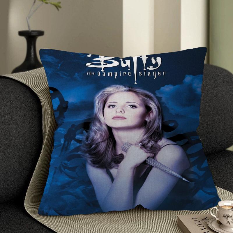 Buffy TV Series The Vampire Slayer Maple Design Cushion Cover Happy Autumn Harvest Decor Holiday Decorati Pillow Cover