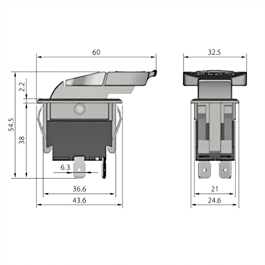 4 Pins Switch HY18 Electric Switch For Wood Machine For Electrical Applications Red Black Easy Installation Switch Domotica