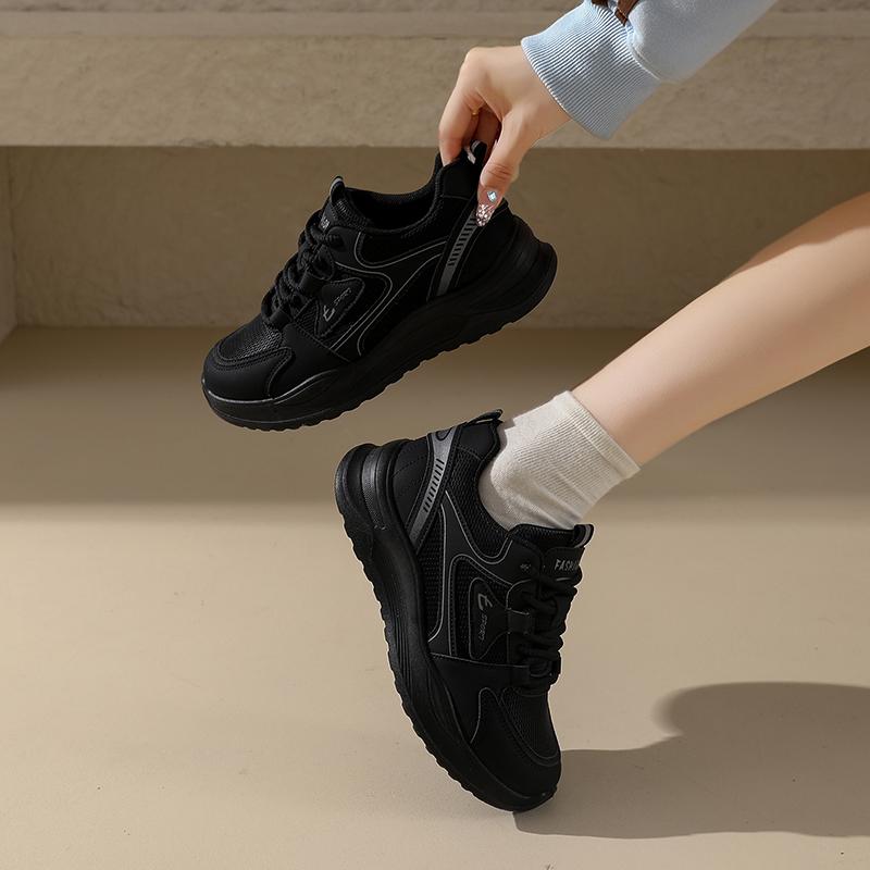 Fashion CRLAYDK Women's Sneakers Casual Leather Tennis Lightweight Chunky Fashion Shoes Walking Footwear Running Sports Trainers