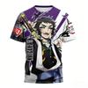 2026 New Demon Slayer Kaigaku T Shirt For Men Women 3D Print Anime Graphic Tee Short Sleeve Round Neck Casual Streetwear Tops