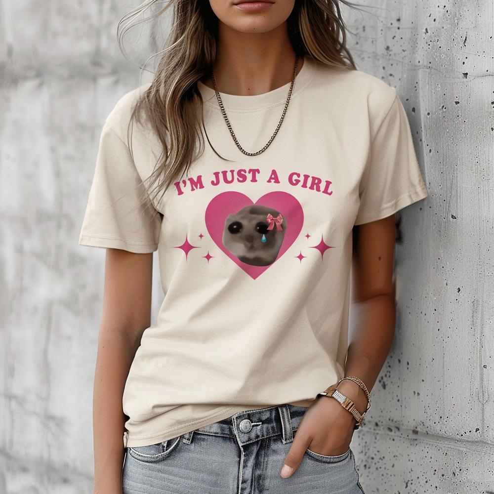 

Sad Hamster t shirt Women streetwear t shirt girl y2k 2000s Unisexga clothing S