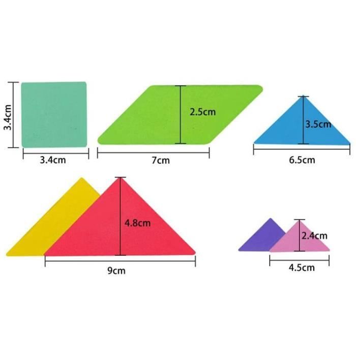Vzdělávací hračka - LX - 96 Magnetické Tangramové puzzle - Cestování a karty - Zelená - Smíšené