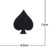8pcs Poker Cards Embroidery Patches Spades Poker Red Heart Patches DIY Iron On Patches Clothes Stickers Handmade Sewing Supplies