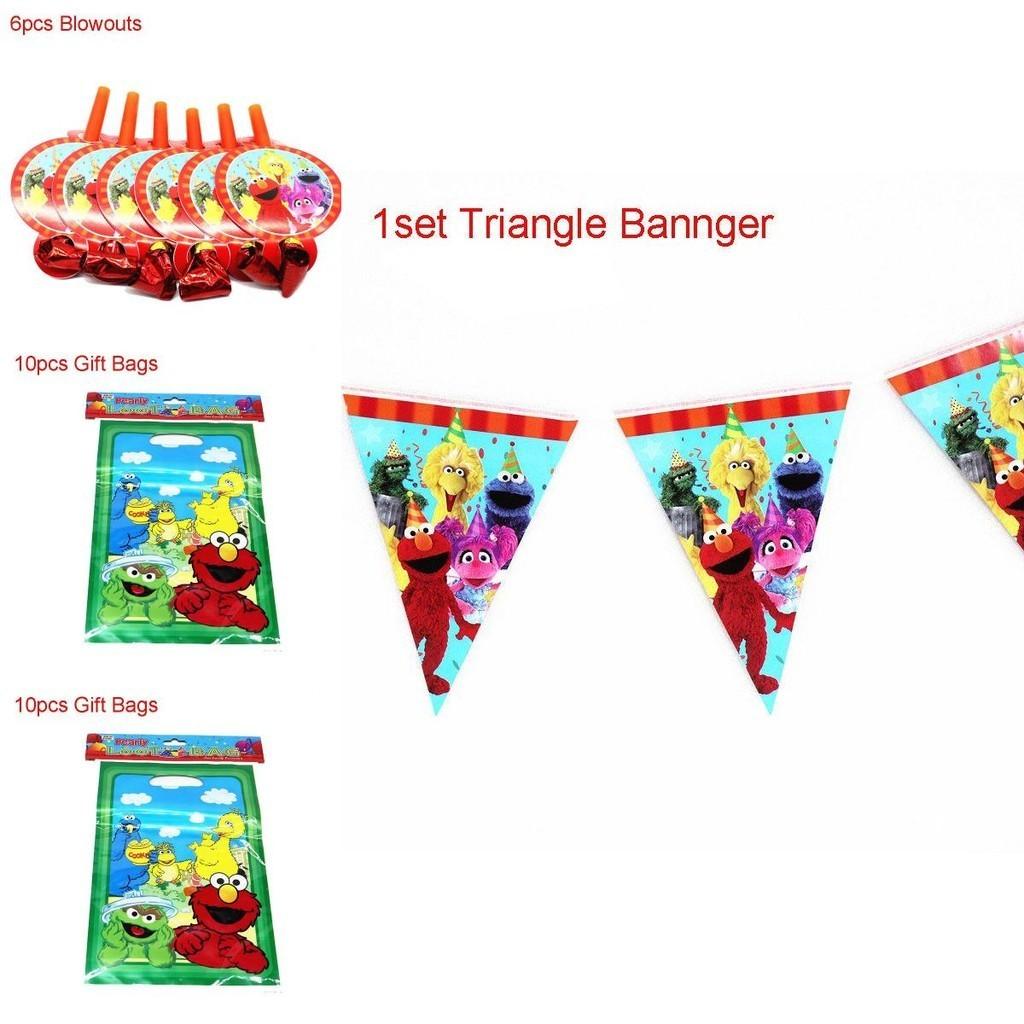 Sesame Street Theme Happy Birthday Party Supplies For Kids
