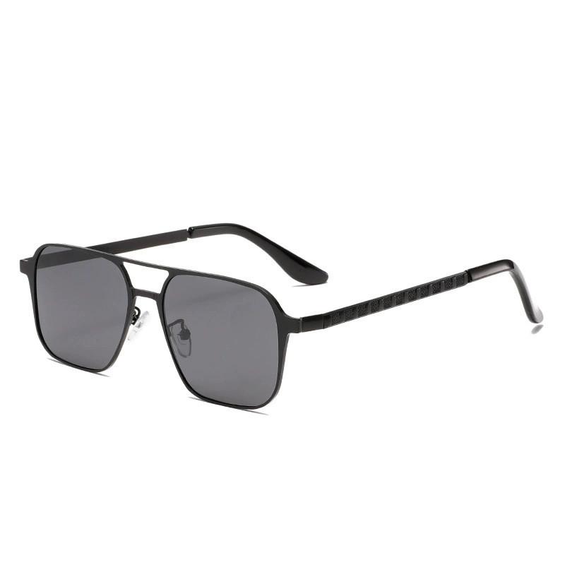 

Geometric Square Pilot Style Sunglasses With Polarized Tac Lenses For Outdoor Sports And Driving BlackFrameBlackGray