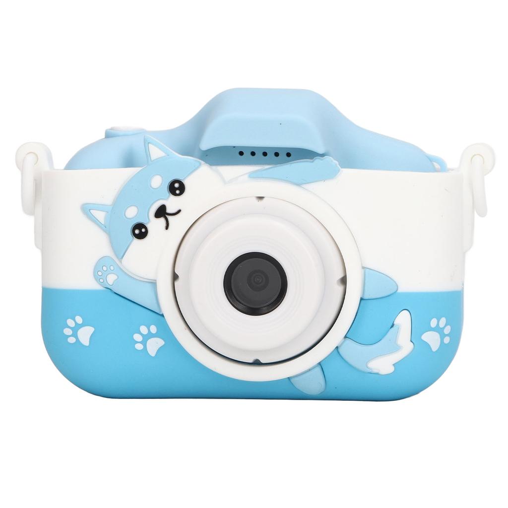 Kids Camera HD Video Dual Camera Built in Games Multi Mode Filter Blue Cute Cartoon Mini Digital
