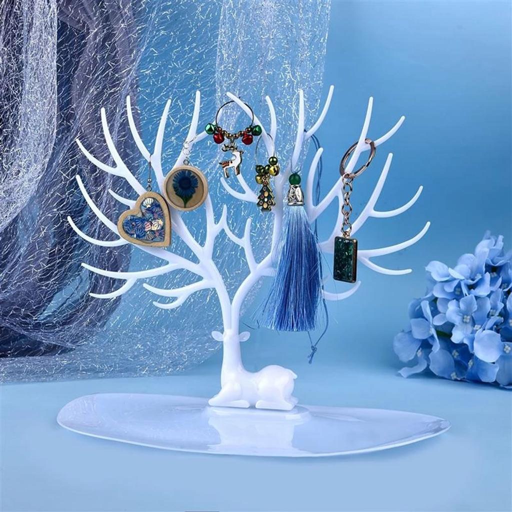 Jewelry Display Rack Deer Tree Display Stand Deer Antler Jewelry Organizer Holder Storage Rack for Home Shop Necklace