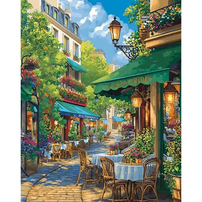 

GATYZTORY Street View Paint By Numbers Kits Acrylic on Canvas Paints Scenery for Adults Beginners Hand Painting Drawing By Numbe 30x20cm no frame