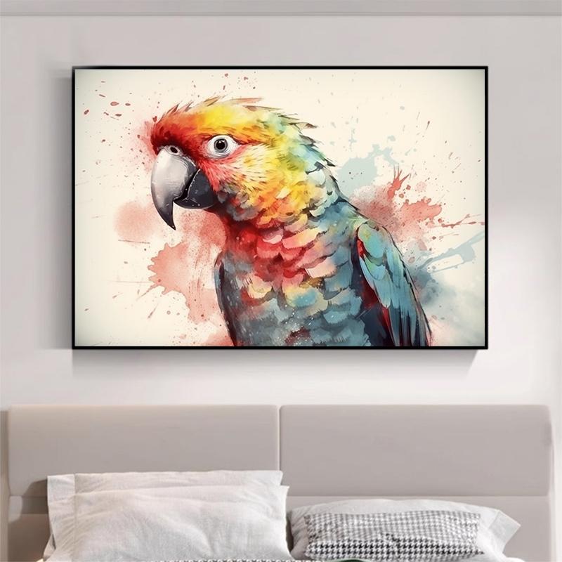 5d DIY Diamond Painting Cross Stitch Watercolor Animal Parrot Diamond Embroidery Mosaic Full Round Drill Home Decor Arts