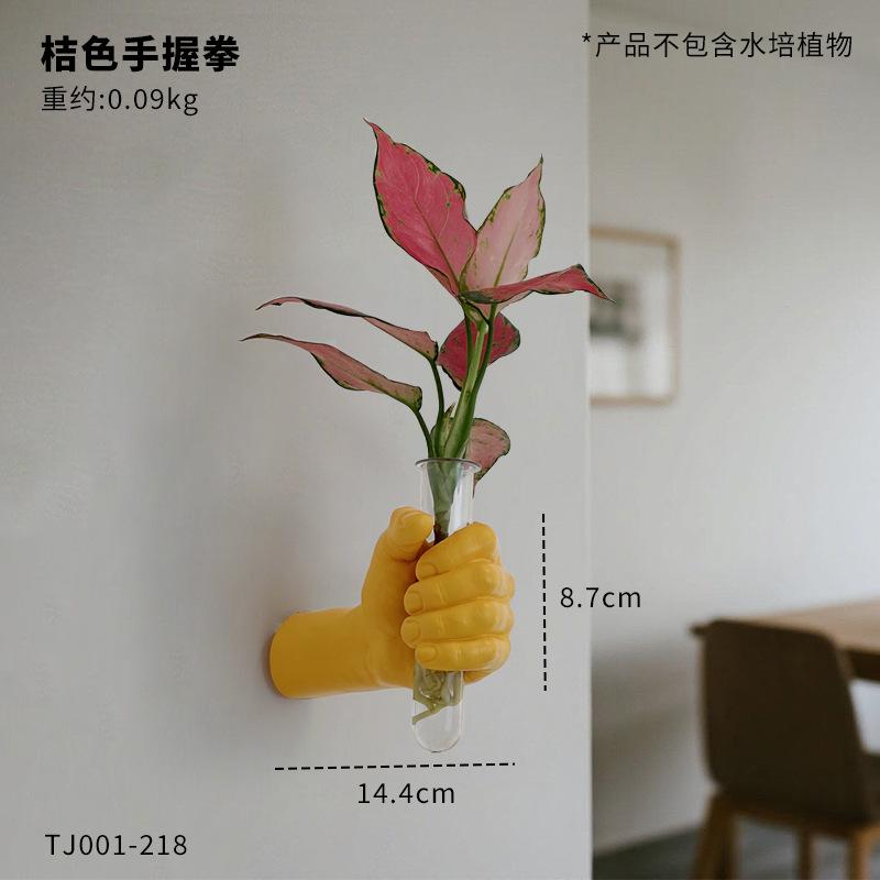 

Wall Mounted Decor - Hanging Statue for Living Rooms & Entrance, Funky Art Sculpture Planter, Hand Vases Home Decor помаранчевий