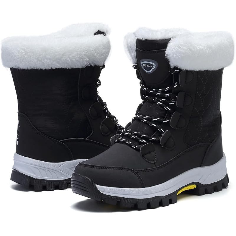 Snow Snow Winter Snow Boots Women's Boots, Shoes, Boots, Fleece-Lined, Warm, Cotton-Lined, Waterproof, Non-Slip, High-Top, Outdoor, Trekking, Hiking,