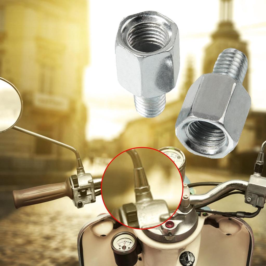 Motorcycle Mirror Adapter Screw Conversion Adapter M8/M10 Bike Mirror Extension Adapter Mirror Adapter Forward