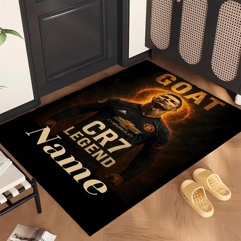 Cristiano Ronaldo (1) Personalized Name Office Carpet Stylish Decor for Living Room Bedroom Kitchen