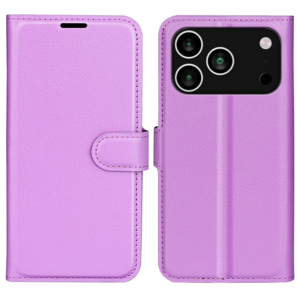 For iPhone 17 Pro Max Wallet Case Litchi Texture Shockproof Leather Flip Stand Phone Cover
