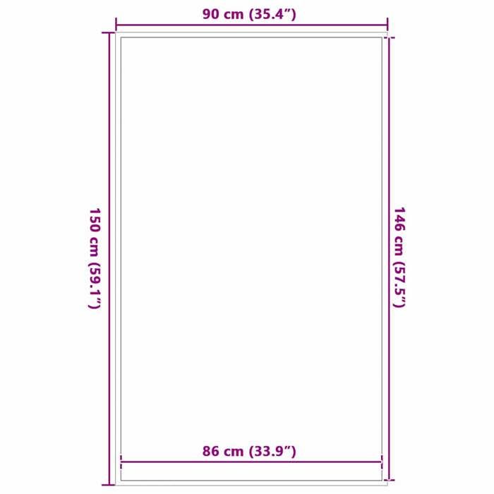 VidaXL Doormat Anthracite 90x150 Cm 4105618