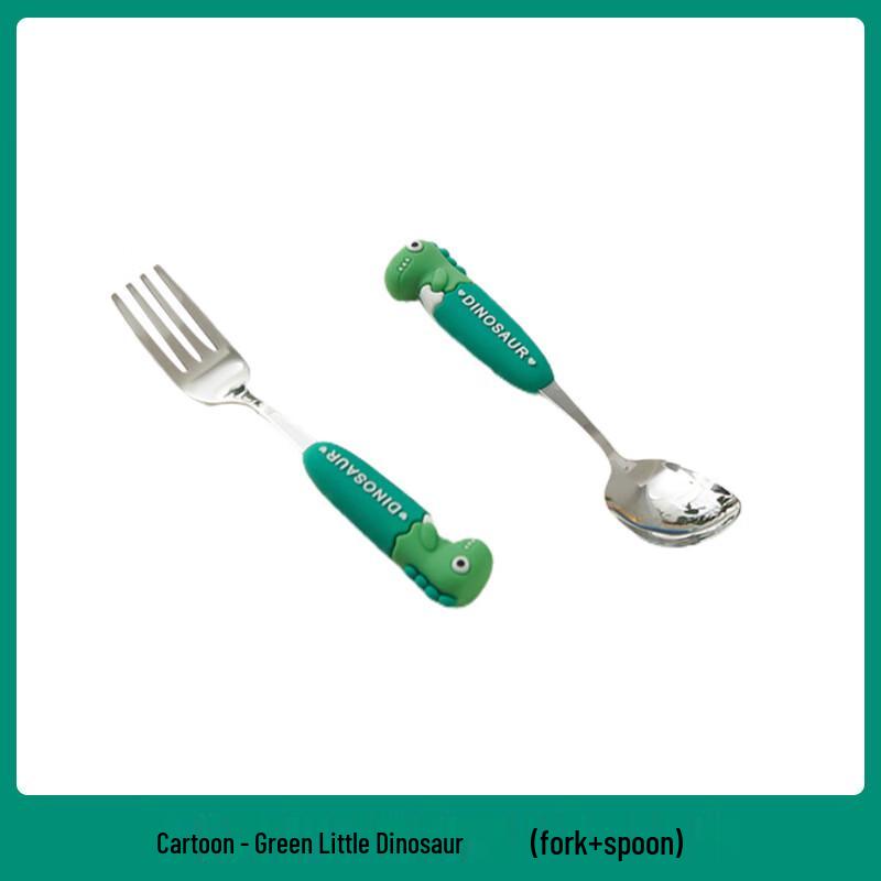 

Kids Cartoon Dinosaur Spoon and Fork Set