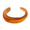 Smooth Round Acrylic Cuff Bangles For Women Vintage Exaggerated Jelly Color Smudging Bangle Wide Resin Bracelet Accessories