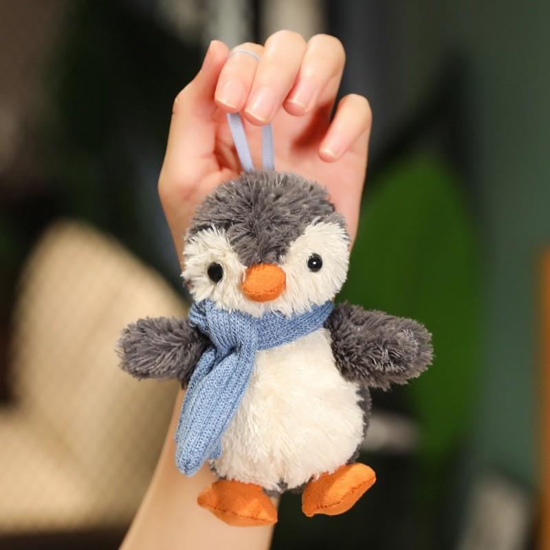 

Penguin Jellycat Peanut Pendant Plush Toy Skateboarding Clap Ring Doll Xmas Gift Scarf