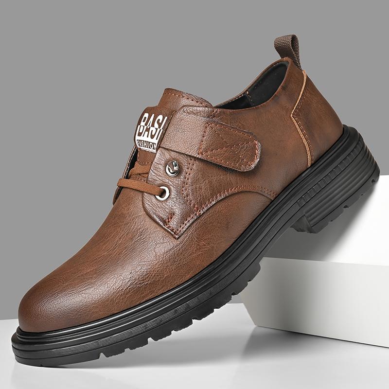 Fashion 2025 Autumn New Men's Genuine Leather Shoes Thick Bottom Work Dress Shoes Office Business Shoes Men's Banquet Dress Shoes