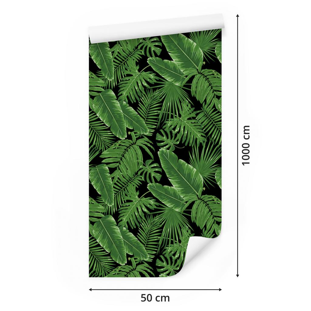 Tropical Leaves Wallpaper for Living Room and Bedroom 50x1000