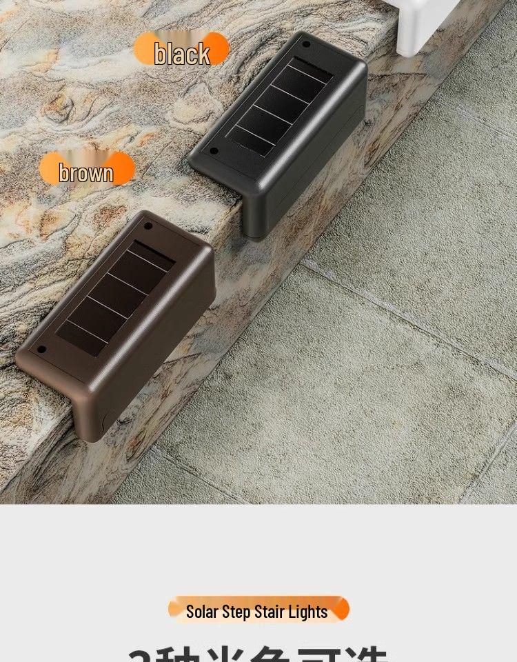 Waterproof Solar Outdoor Garden Fence, Courtyard, and Stair Step Lights