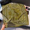 70x70cm Lightweight Silk-Look Square Scarf Women French Chic Hair Band Office Accessory Viscose 96%
