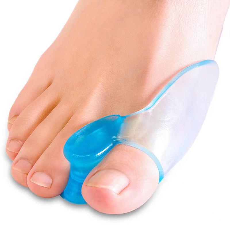 2pc Silicone Toe Splitter Correction Device For Hallux Valgus Large Foot Bone Separation Toe Sleeve Toe Splitter Manicure Tools