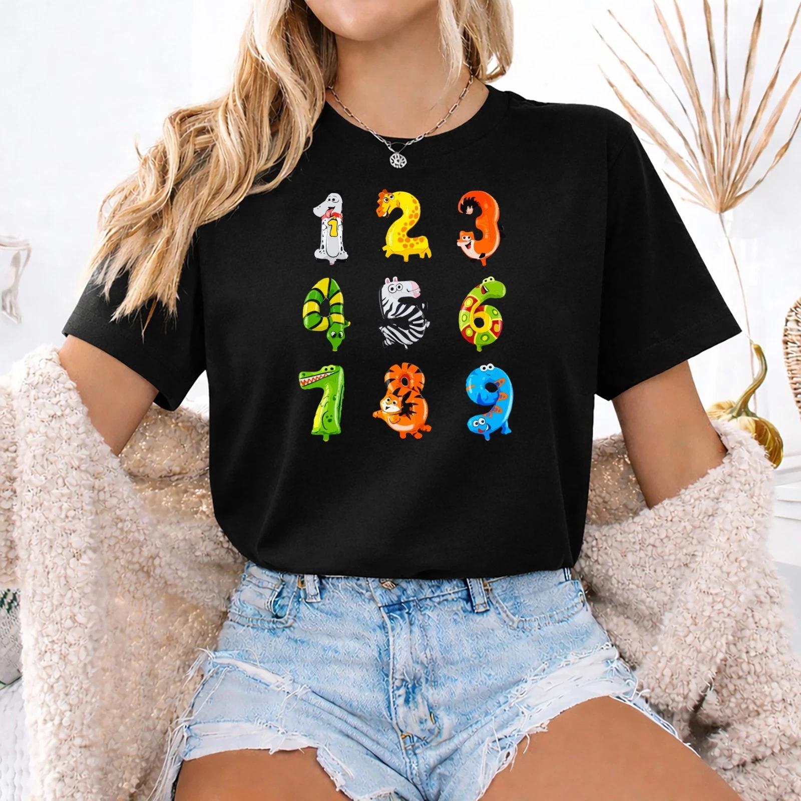Maths Day T Shirt Kids Preschool Number Day Funny School Tee UK , 5 Zebra M