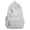 Middle School Student Schoolbag Women's Large Capacity Backpack Men Solid Color Nylon Backpack