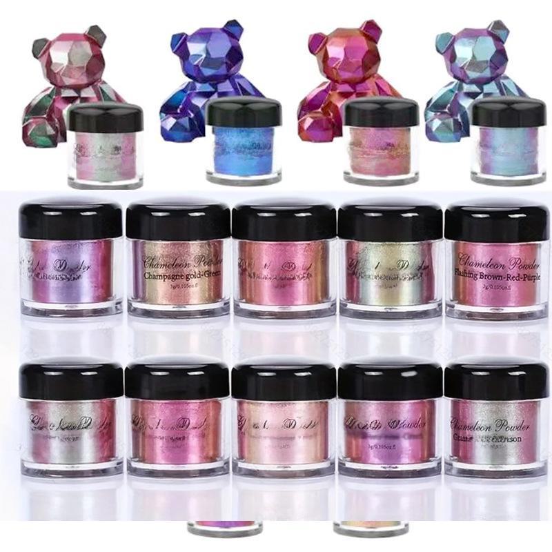Peiyu Chamäleon-Perlglanz-Pigmentset für Nagelkunst, 3 g
