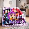 1pc KPop Demon Hunters Cozy Print Blanket Lightweight Warm Flannel Throw Blanket For Sofa, Bed, Living Room