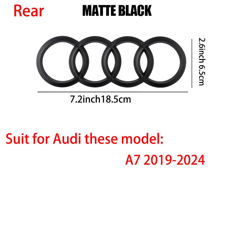 Logo 4 Anelli ABS Griglia Anteriore Auto Emblema Cofano Adesivo Badge Bagagliaio Posteriore Valvola Per Audi A3 A4 B8 8P A5 A6 A7 A8 Q2 Q3 Q5 Q7 Sline
