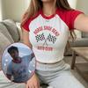 Women's Sports Jersey Project Hail Mary Print Short Sleeve T-Shirt Summer Graphic Tee Crop Top Football Jersey Sport T-Shirt