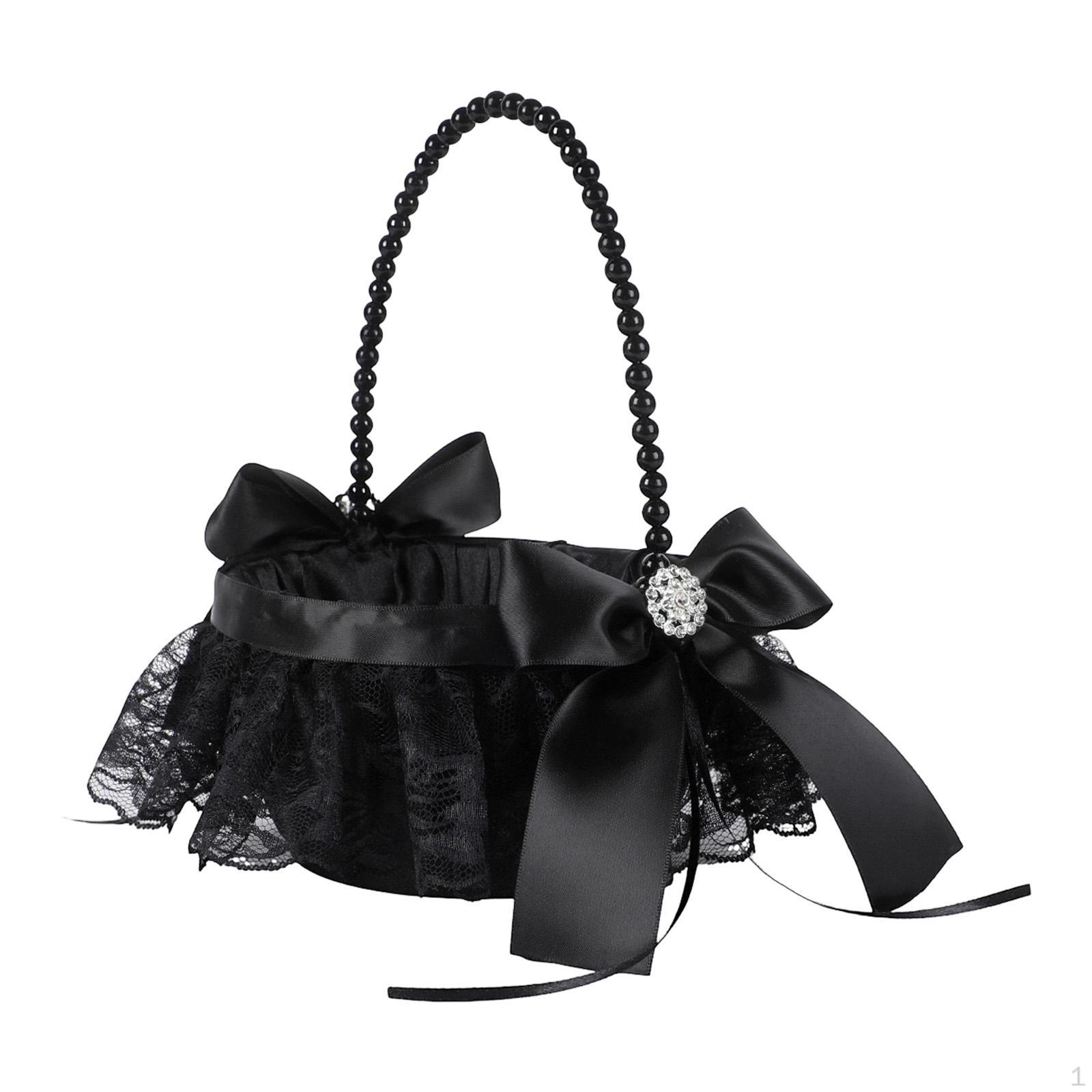 

Wedding Basket for Girls, Organizer Flower Petals And Sweets Made of Polyester PP, Suitable чёрный