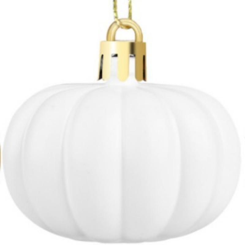 

Хэллоуин, Фестиваль призраков, Подвеска-тыква, Рождественский шар, Декоративный шар, Подвеска, Матовый шар с росписью, 12 штук/набор 5.5CM 12 pcs in a box. белый