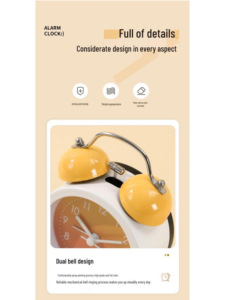 Super Loud Alarm Clock for Students and Kids - Wake-Up Desktop Clock