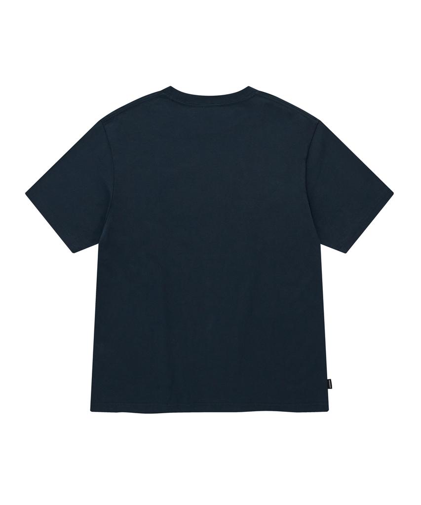 COVERNAT WOMAN Oversized Vintage Graphic T-Shirt Navy