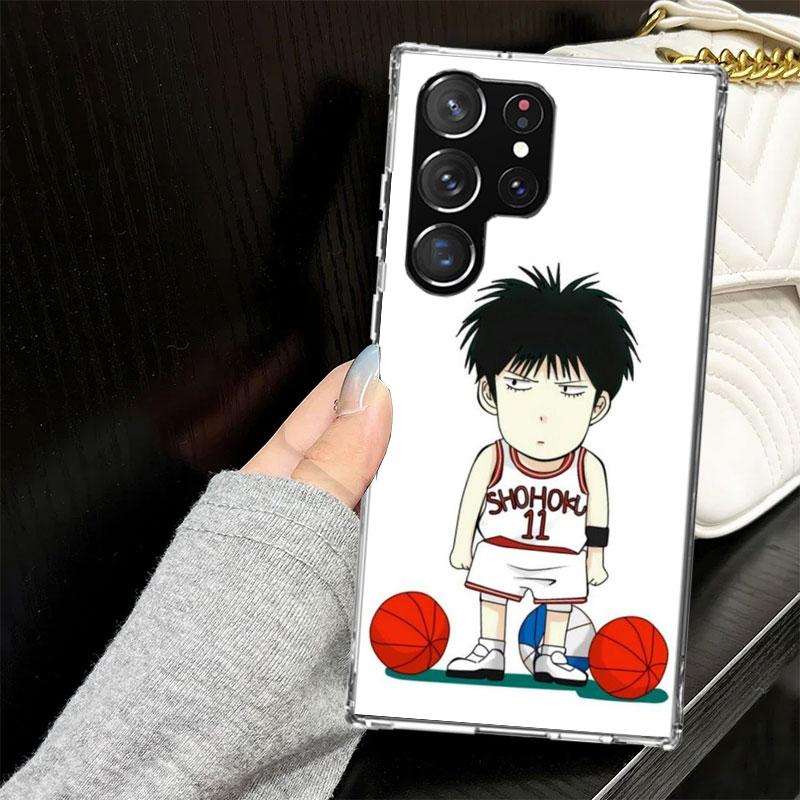 S-SLAM DUNK Cute Case for Samsung Galaxy S25 S24 S23 S22 Ultra Soft Phone Cover S25 Edge S21 Plus S20 FE S10 + Black Cover