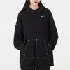 Nike Embroidered Logo Hoodie Pullover Women Tops Black DM6202-010