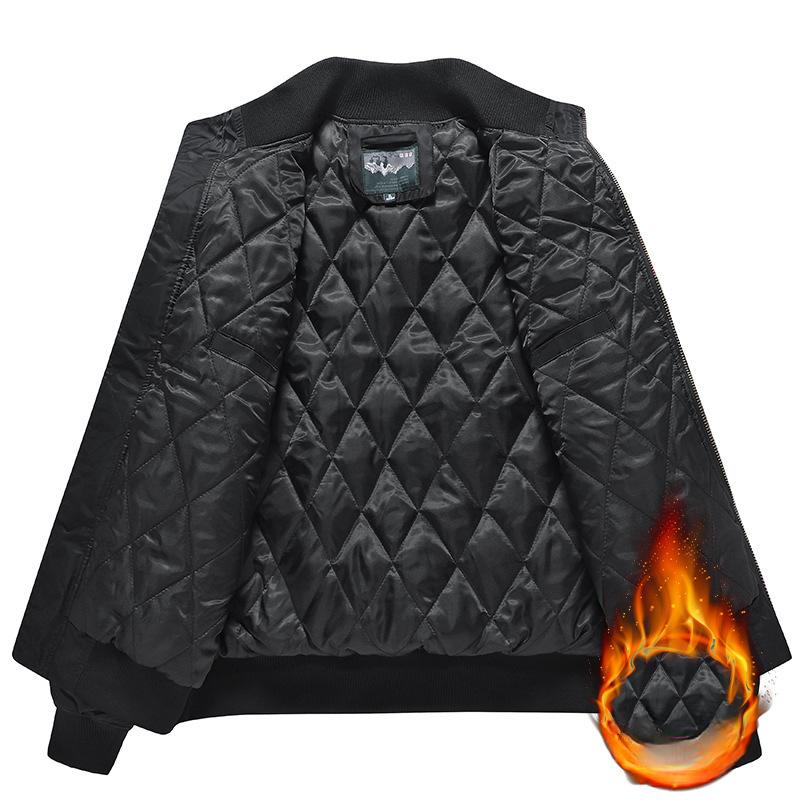 Baseball Collar Flying Jacket Autumn and Winter Air Force Pilot Single Jacket Men's Baseball Uniform Short Tactical Stand-up Jacket Men