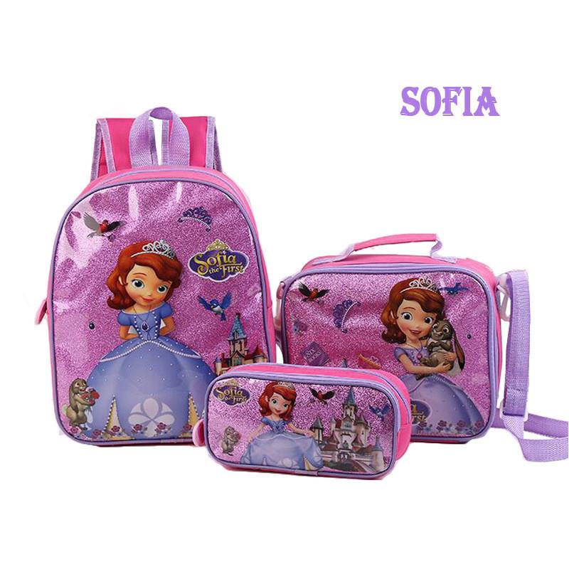 

Frozen Spider-man Cartoon Kindergarten School Bag Set For Children StyleC