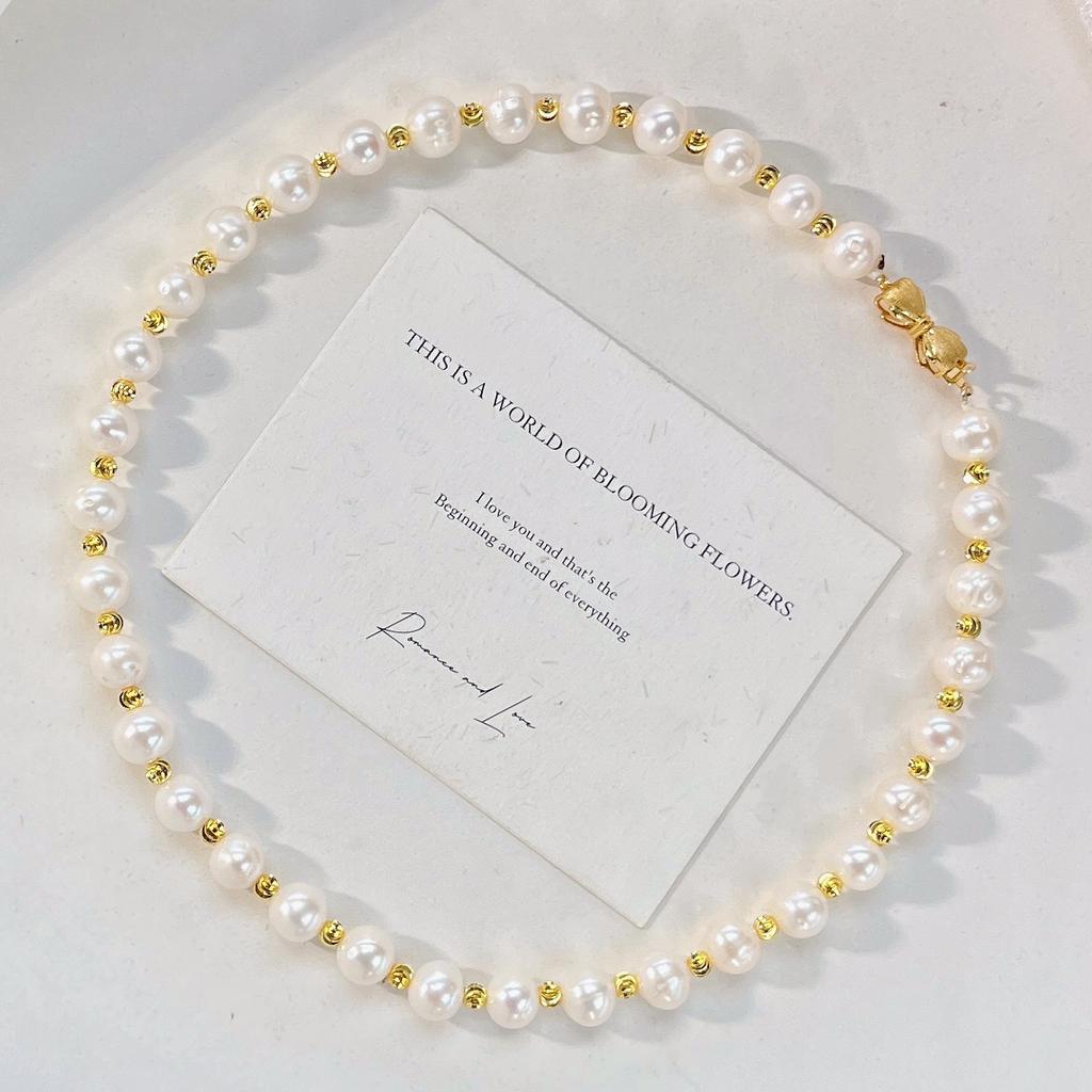 High Quality Natural Freshwater Pearl Collarbone Chain Necklace