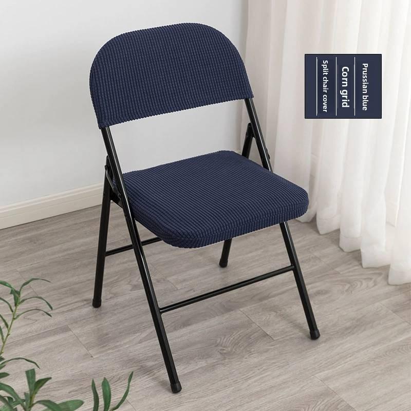 Chair Split Folding Type Two Piece Cover With Solid Color Design For Party Home