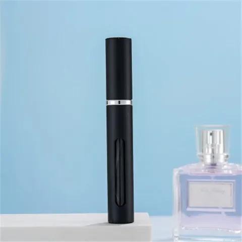 1pc 5ml Portable Perfume Bottle Mini Metal Sprayer Refillable Aluminum Empty Glass Atomizer Travel Women Cosmetic Containers