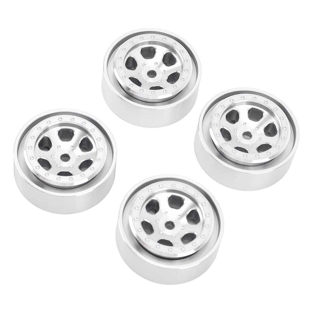 4pcs 1.3 Inches Wheels Rim Aluminum Alloy 6 Holes Wheel Rim Hubs for Traxxas TRX4M 1 18 RC Crawler