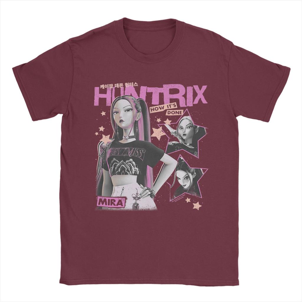 Huntrix Mira How It's Done KPop Demon Hunters T-Shirts for Men Novelty Cotton Tee Shirt Short Sleeve T Shirt New Arrival Clothes
