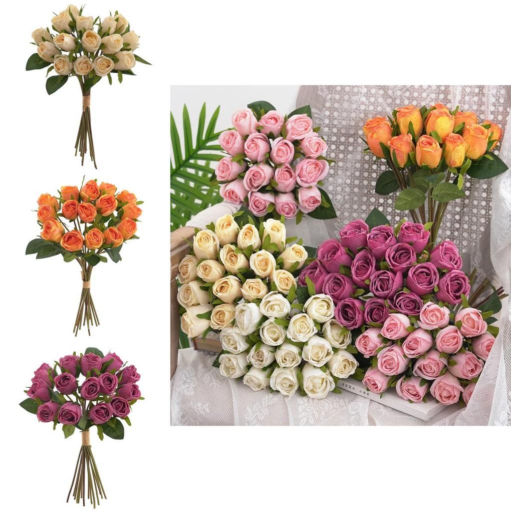 Rose Artificial Flower Bouquet For Wedding Home Decor With Silk Material And Elegant Design