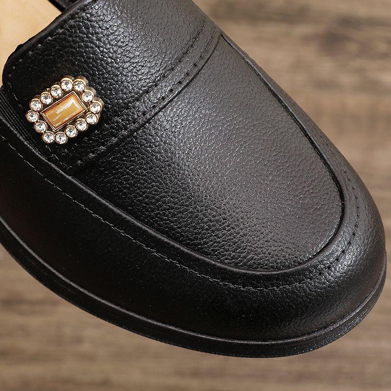Fashion New Waterproof Slip On Rain Shoes Woman Low Top Heels Kitchen Galoshes Ladies Easy Rainy Day Shoes Soft Female Chef Work Shoes